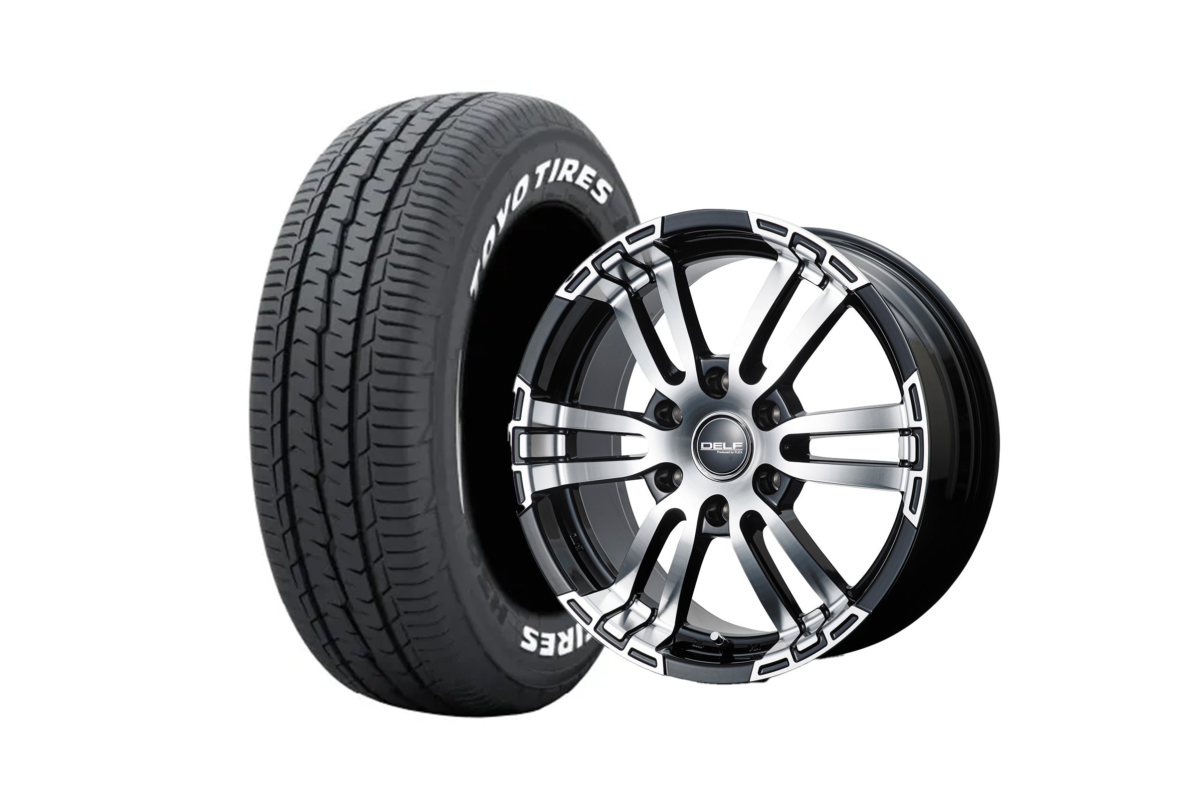 ハイエース】Delf02-18BP 18インチホイール ＋ TOYO TIRES H30 225