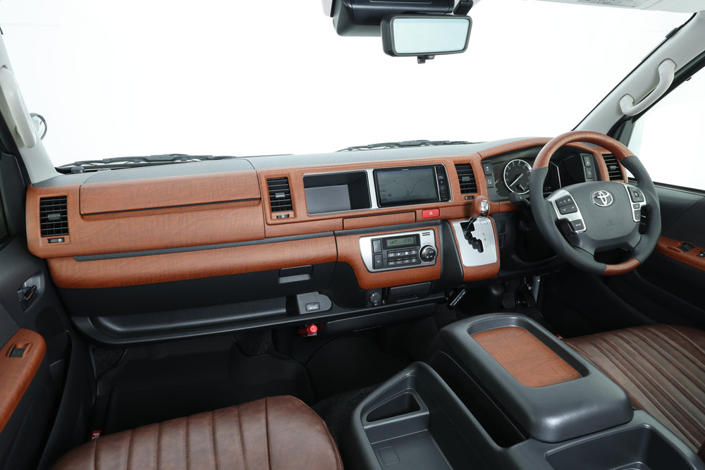 【ハイエース】インテリアパネル 茶木目パネル(ワイド用)