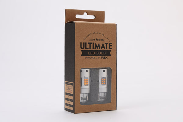 【全車種共通】ULTIMATE LED バルブ T20(ピンチ部違い) アンバー色 2個セット