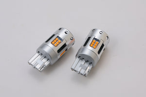 【全車種共通】ULTIMATE LED バルブ T20(ピンチ部違い) アンバー色 2個セット