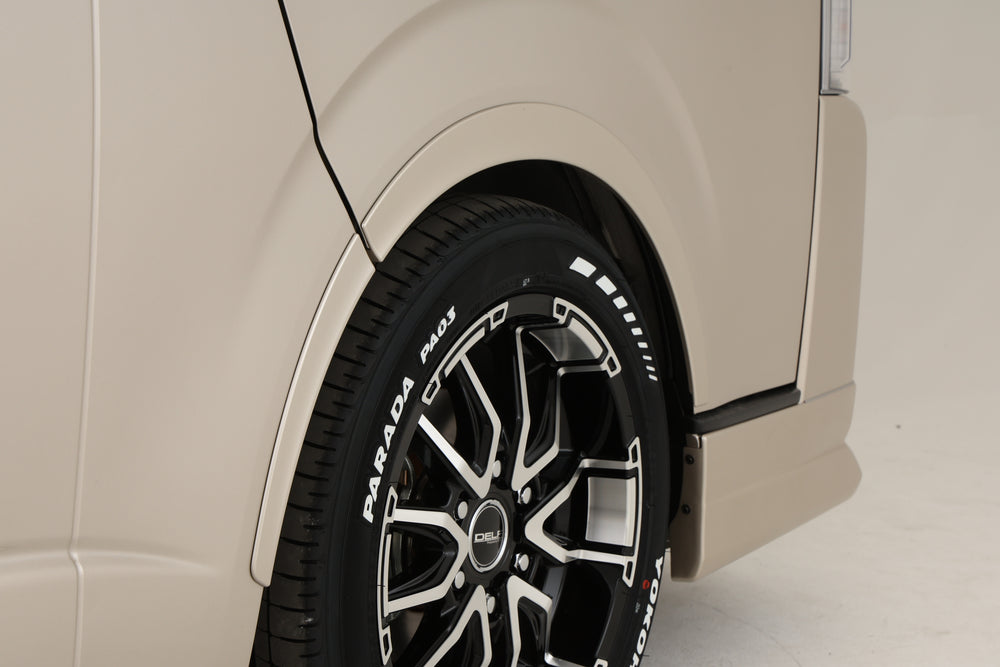 【ハイエース】Delfino Lineオーバーフェンダー 塗装済4R4 ベージュメタリック