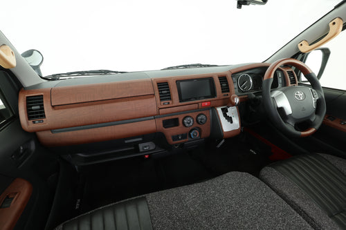 【ハイエース】茶木目 エアコンパネル 4型以降 DX専用