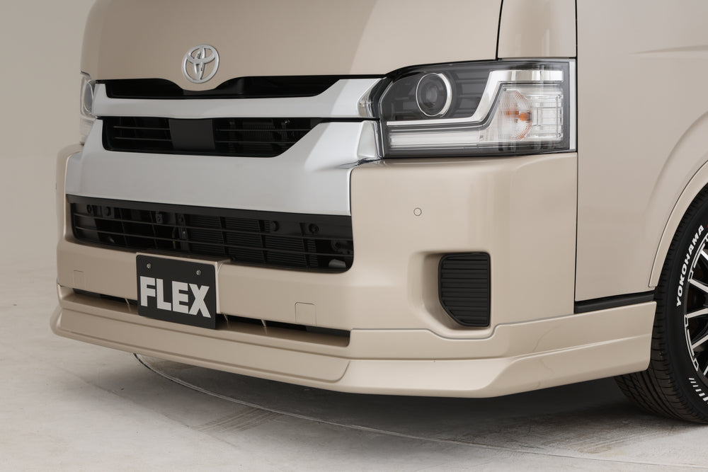 【ハイエース】Delfino Lineフロントスポイラー 4型ワイド塗装済4R4  用 ベージュメタリック