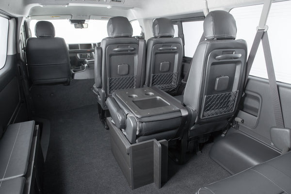 【ハイエース】zero_WAGON-table 黒 （ワゴン2列目・3列目シート用）