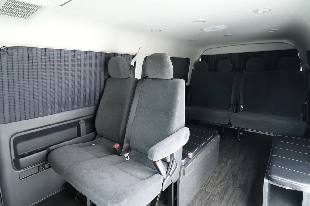 【ハイエース スーパーGL専用】オリジナルカーテンセット S-GLワイドリア5面