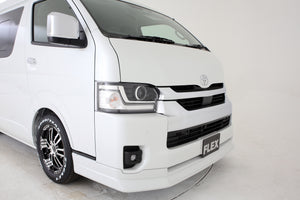 【ハイエース】Delfino Line オーバーフェンダー 塗装済089プラチナホワイトパールマイカ