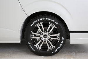 【ハイエース】Delfino Line オーバーフェンダー 塗装済089プラチナホワイトパールマイカ