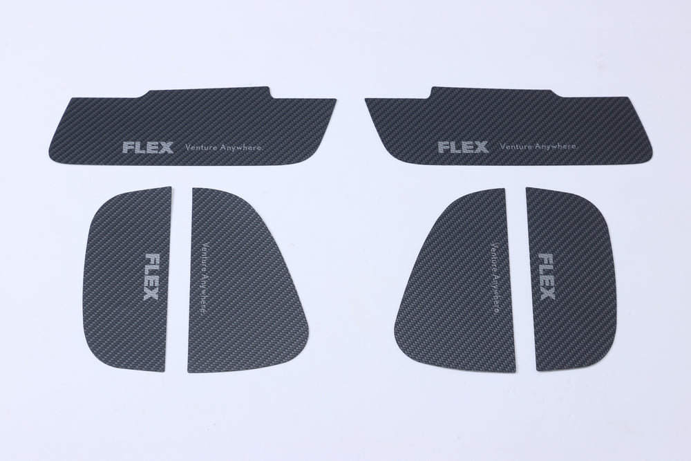 【ハイエース】マジカルカーボン・ドアノブガード ブラックカーボン