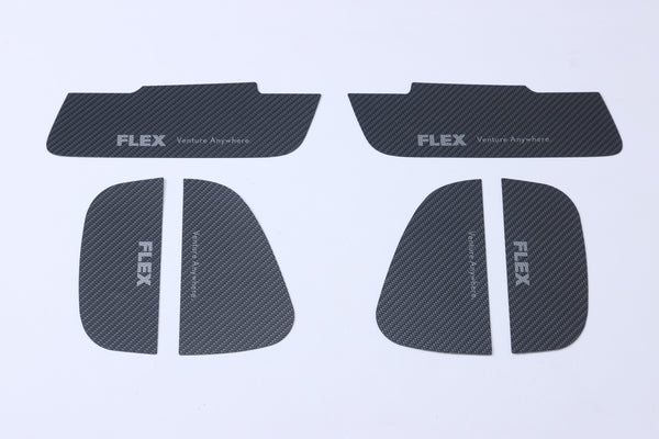 【ハイエース】マジカルカーボン・ドアノブガード ブラックカーボン