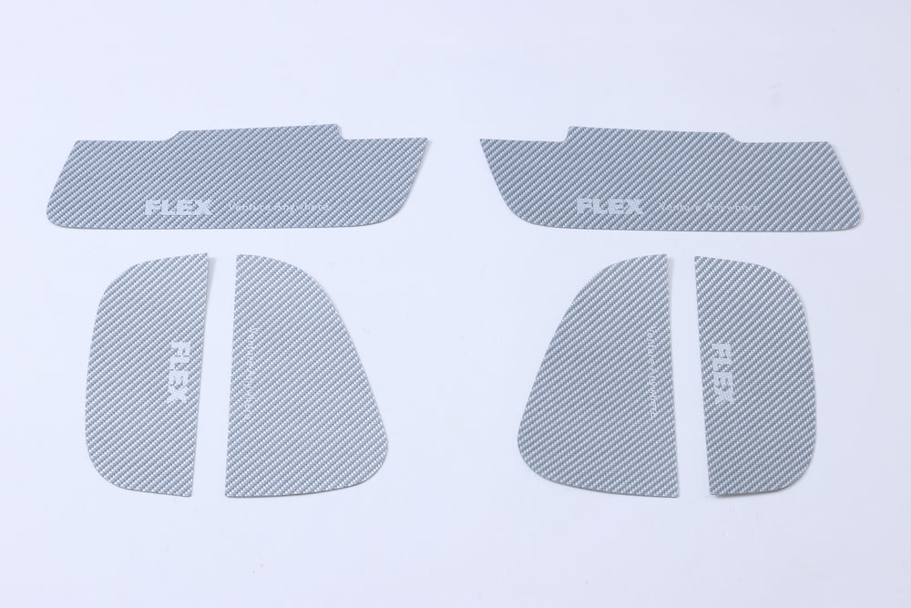 【ハイエース】マジカルカーボン・ドアノブガード シルバーカーボン