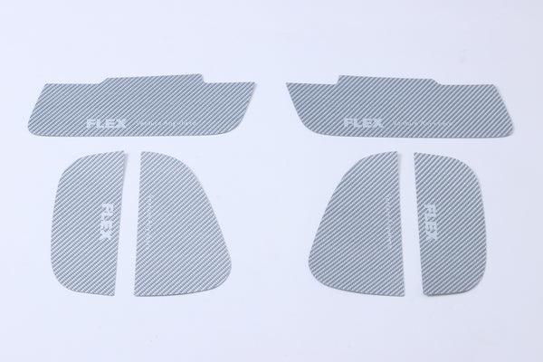 【ハイエース】マジカルカーボン・ドアノブガード シルバーカーボン