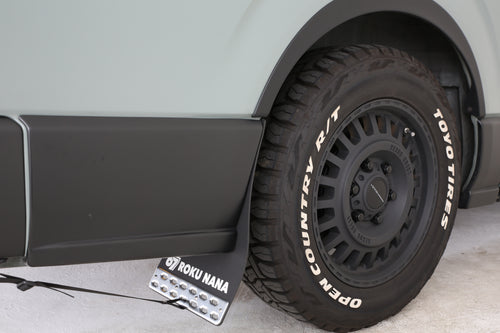 【ハイエース】67 ROKU NANA マッドフラップ Mud Flap for HIACE BLACK