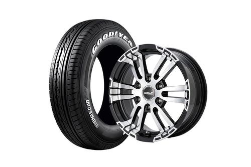 【ハイエース】Delf02-17BP 17インチホイール ＋ NASCAR PLUS 215/60R17 109/107 LT規格(4本セット)