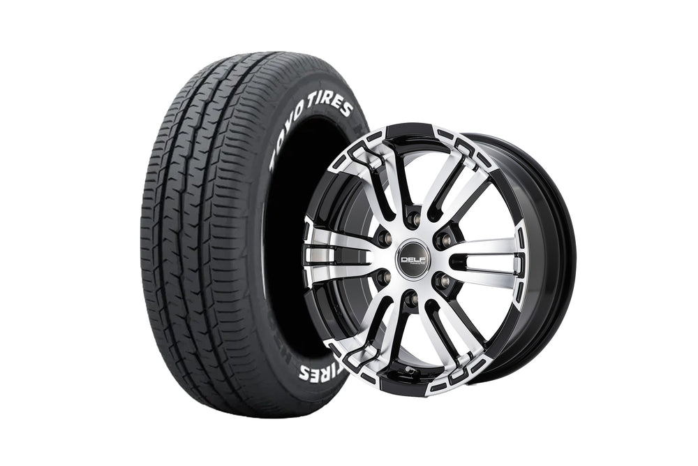 Delf06-17BP 17インチホイール ＋ TOYO TIRES H30 215/60R17 109/107 LT規格（4本セット)