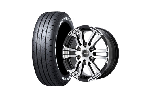 【ハイエース】Delf02-17BP 17インチホイール ＋ DUNLOP W01 215/60R17 LT規格(4本セット)