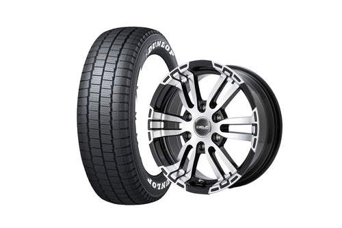 【ハイエース】Delf02-17BP 17インチホイール ＋ DUNLOP W01 for WINTER 195/80R17 107/105N LT規格(4本セット)