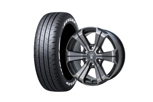 【ハイエース】U-GRANDE17BR2-2MBC 17インチホイール ＋ DUNLOP W01 215/60R17 LT規格(4本セット)