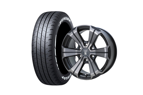 U-GRANDE17BR2-2MBC 17インチホイール ＋ DUNLOP W01 215/60R17 LT規格（4本セット)