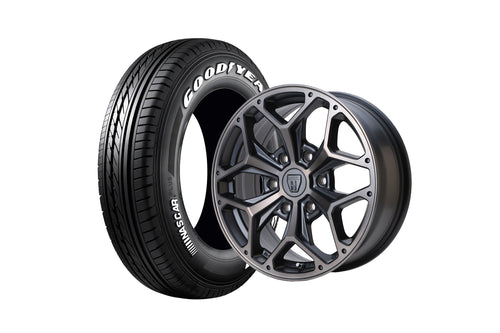 【ハイエース】STYLING HEX HE17-2MBC 17インチホイール ＋ NASCAR PLUS 215/60R17 109/107 LT規格(4本セット)