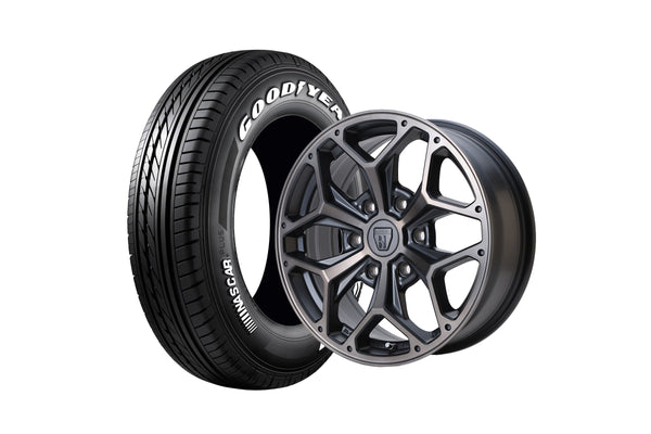 STYLING HEX HE17-2MBC 17インチホイール ＋ NASCAR PLUS 215/60R17 109/107 LT規格（4本セット)