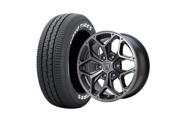 STYLING HEX HE17-2MBC 17インチホイール ＋ TOYO TIRES H30 215/60R17 109/107 LT規格（4本セット)