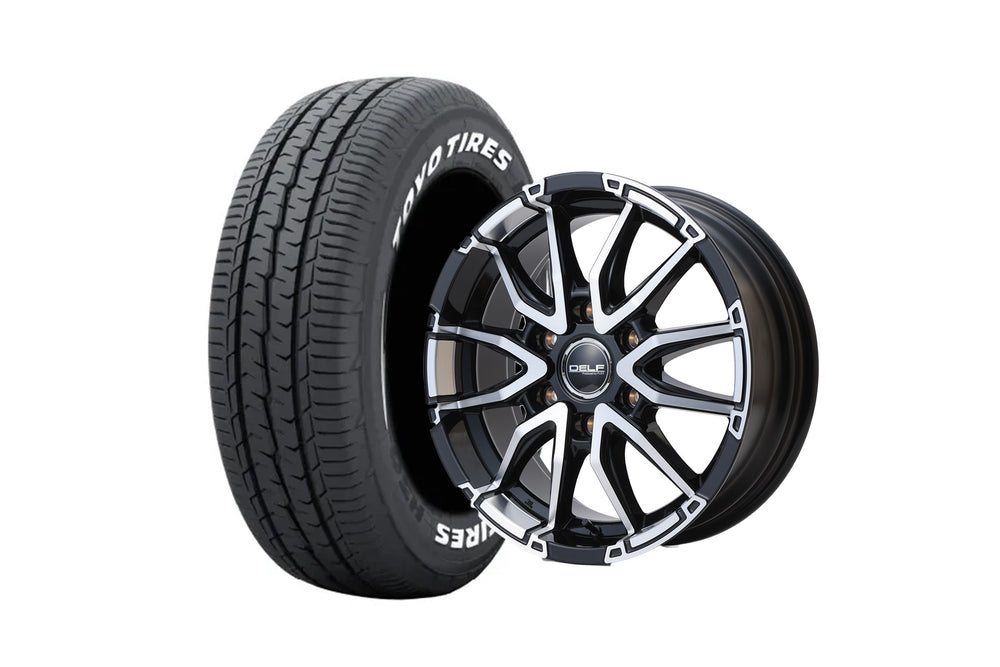 Delf06-18BP 18インチホイール ＋ TOYO TIRES H30 225/50R18 107/105 LT規格（4本セット)