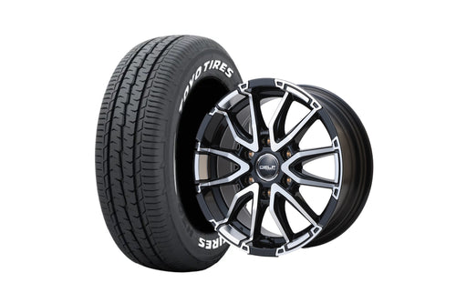 【ハイエース】Delf06-18BP 18インチホイール ＋ TOYO TIRES H30 225/50R18 107/105 LT規格(4本セット)