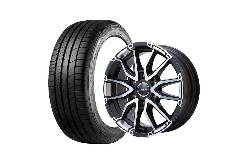 Delf06-18BP 18インチホイール ＋ EAGLE RV-F02 225/50R18 99VXL（4本セット)