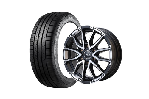 【ハイエース】Delf06-18BP 18インチホイール ＋ EAGLE RV-F02 225/50R18 99VXL(4本セット)