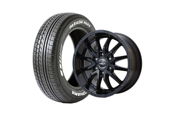 Delf06-18GB 18インチホイール ＋ PA03 ホワイトレター225/50R18 107/105 LT規格（4本セット)