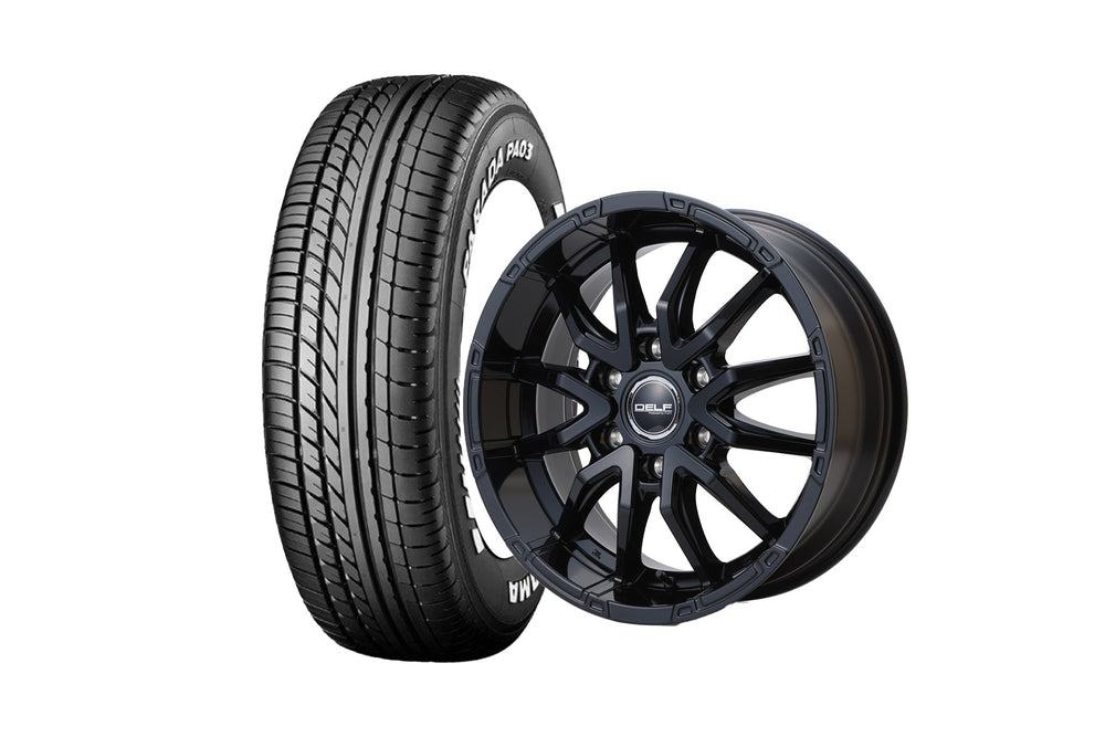 Delf06-18GB 18インチホイール ＋ PA03 ブラックレター225/50R18 107/105 LT規格（4本セット)