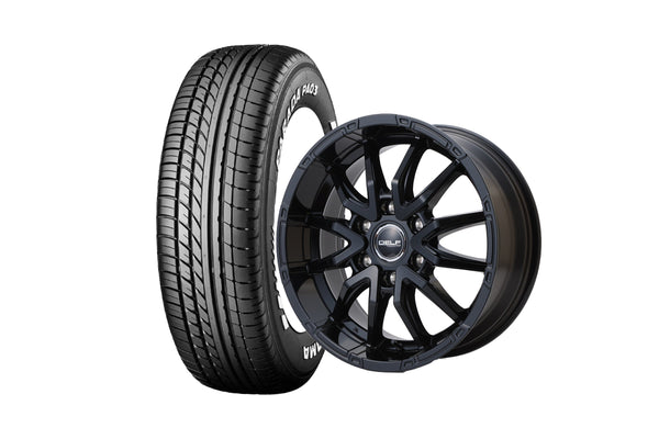 Delf06-18GB 18インチホイール ＋ PA03 ブラックレター225/50R18 107/105 LT規格（4本セット)