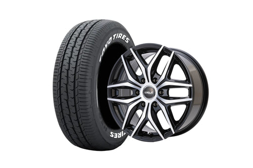 【ハイエース】Delf01-18BPⅡ 18インチホイール ＋ TOYO TIRES H30 225/50R18 107/105 LT規格(4本セット)