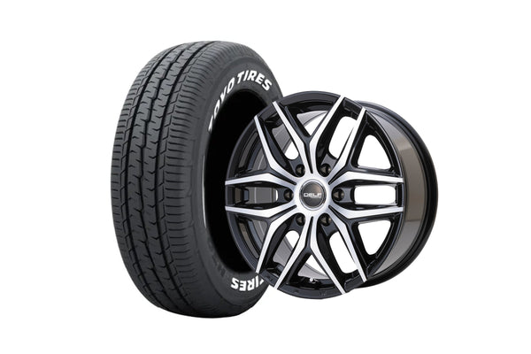 Delf01-18BPⅡ 18インチホイール ＋ TOYO TIRES H30 225/50R18 107/105 LT規格（4本セット)