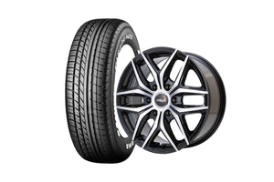 Delf01-18BPⅡ 18インチホイール ＋ PA03 ブラックレター225/50R18 107/105 LT規格（4本セット)