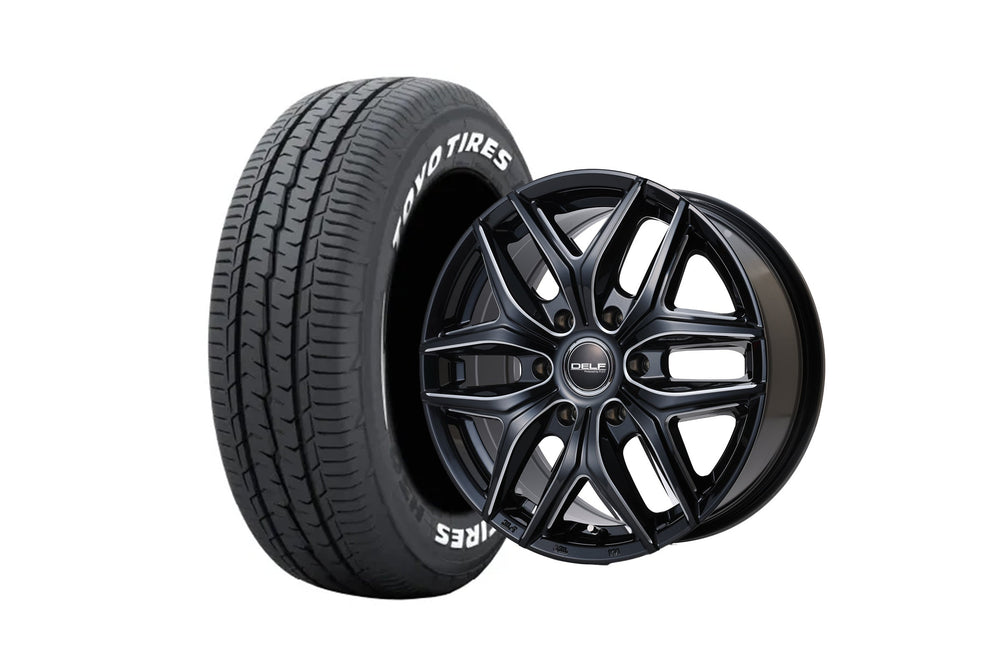 Delf01-18BMⅡ 18インチホイール ＋ TOYO TIRES H30 225/50R18 107/105 LT規格（4本セット)