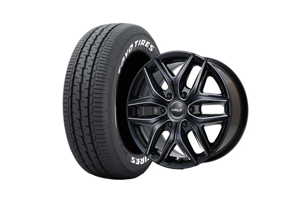 Delf01-18BMⅡ 18インチホイール ＋ TOYO TIRES H30 225/50R18 107/105 LT規格（4本セット)