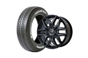 Delf01-18BMⅡ 18インチホイール ＋ PA03 ホワイトレター225/50R18 107/105 LT規格（4本セット)