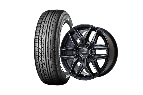 【ハイエース】Delf01-18BMⅡ 18インチホイール ＋ PA03 ブラックレター225/50R18 107/105 LT規格(4本セット)