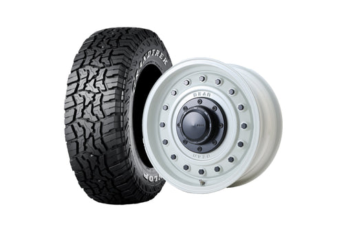【ハイエース】DEAN COLORADO MARGUERITE WHITE 16インチホイール ＋ GRANDTREK R/T01 215/65R16 109/107Q ホワイトレター(4本セット)