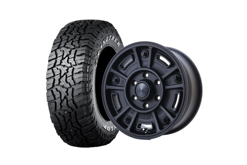 【ハイエース】BJ MEXICAN 16インチホイール ＋ GRANDTREK R/T01 215/65R16 109/107Q ホワイトレター（4本セット)