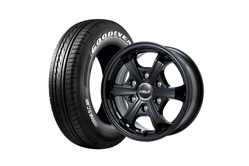 Delf05-15GB 15インチホイール ＋ NASCAR Plus 195/80R15 LT規格（4本セット)