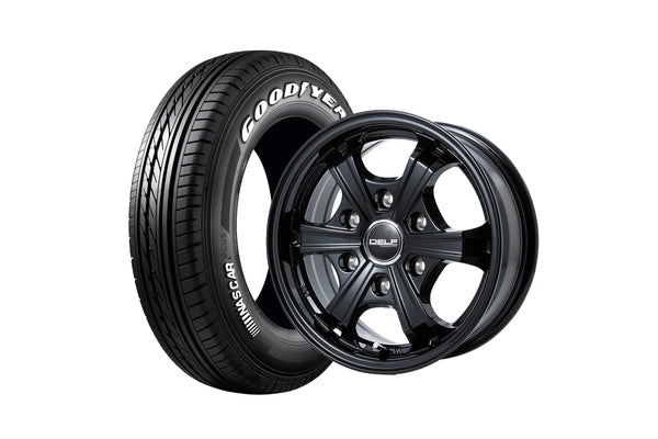 Delf05-15GB 15インチホイール ＋ NASCAR Plus 195/80R15 LT規格（4本セット)