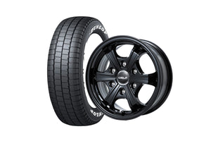 Delf05-15GB 15インチホイール ＋ DUNLOP W01 for WINTER 195/80R15 107/105N LT規格（4本セット)