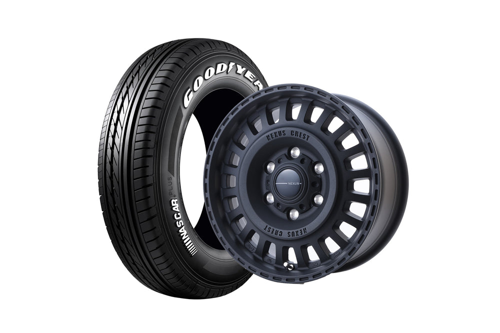 NEXUS CREST DESERT BLACK 16インチホイール ＋ NASCAR PLUS 215/65R16 109/107 LT規格（4本セット)