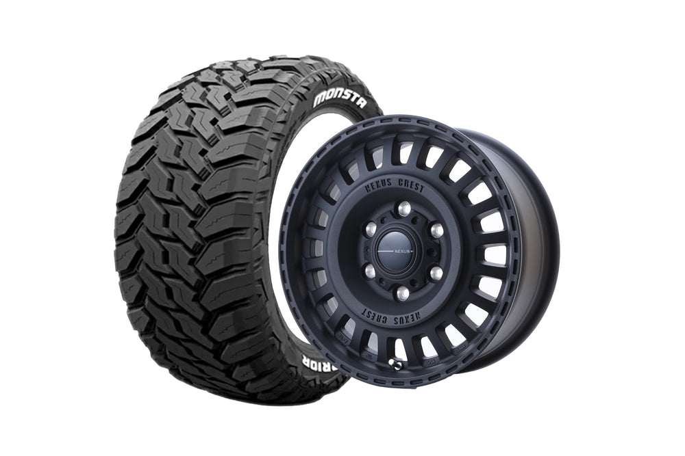 NEXUS CREST DESERT BLACK 16インチホイール ＋ MUD WARR 215/70R16 107/105 LT規格（4本セット)