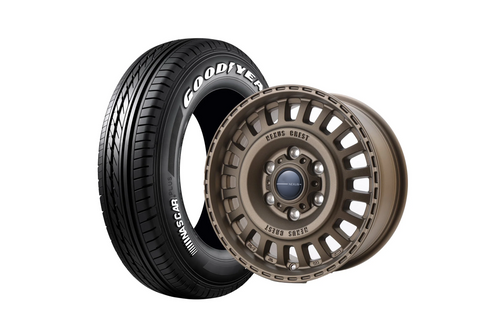 【ハイエース】NEXUS CREST DESERT GOLD 16インチホイール ＋ NASCAR PLUS 215/65R16 109/107 LT規格(4本セット)