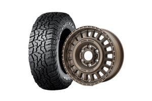 NEXUS CREST DESERT GOLD 16インチホイール ＋ GRANDTREK R/T01 215/65R16 109/107Q ホワイトレター（4本セット)