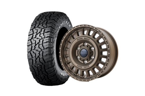 【ハイエース】NEXUS CREST DESERT GOLD 16インチホイール ＋ GRANDTREK R/T01 215/65R16 109/107Q ホワイトレター(4本セット)