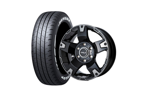 【ハイエース】Delf03-17BC 17インチホイール ＋ DUNLOP W01 215/60R17 LT規格(4本セット)